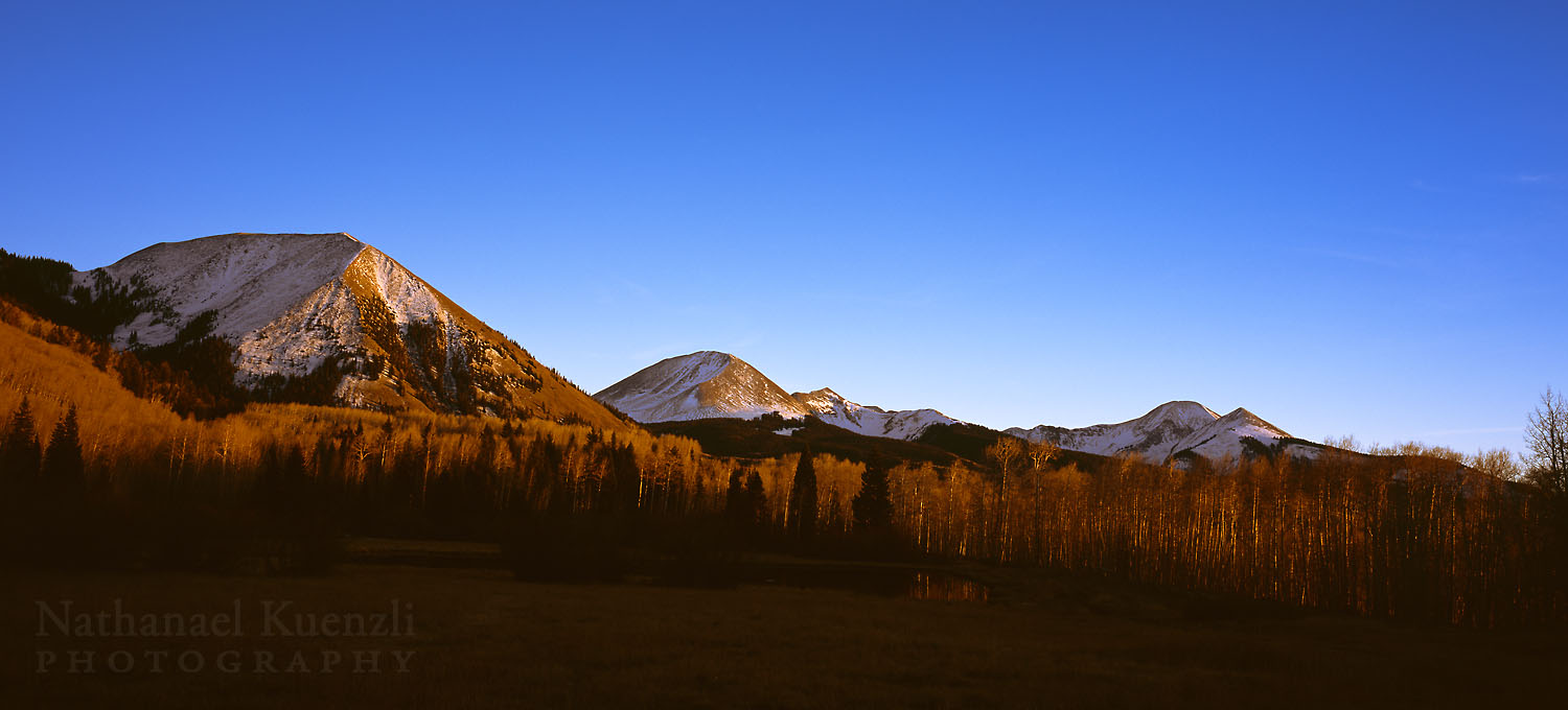   Sunset, LaSal Mountains, Manti-LaSal NF, Utah, November 2010  