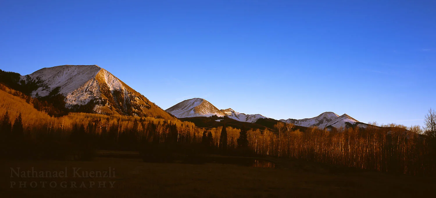Sunset, LaSal Mountains, Manti-LaSal NF, Utah, November 2010