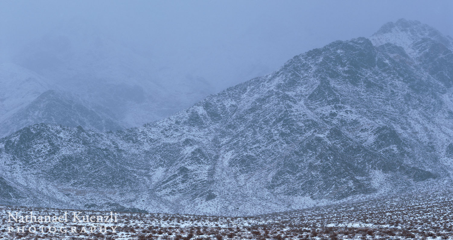    Snow, Cottonwood Mountains, Death Valley NP, California, February 2011   