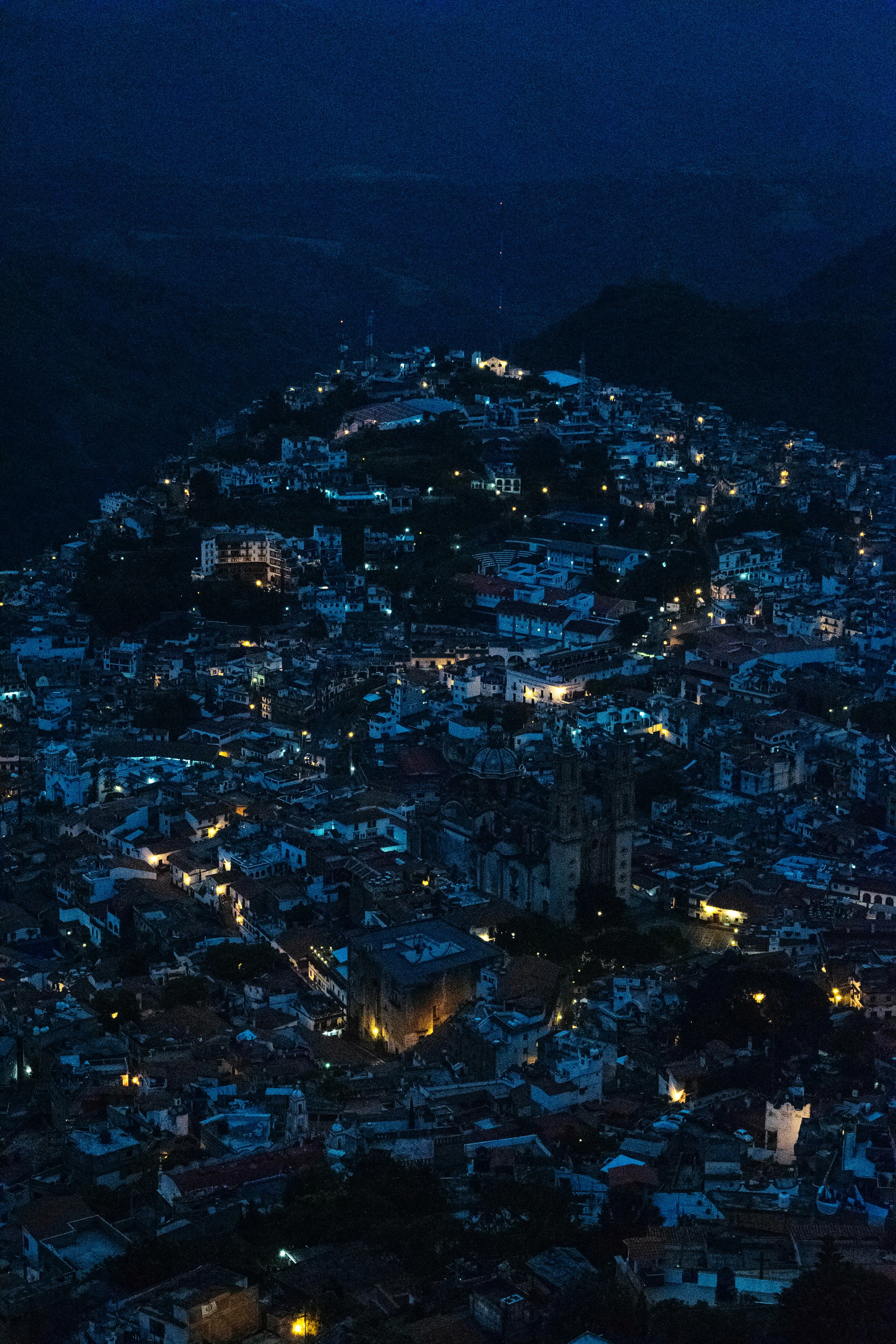Taxco night landscape