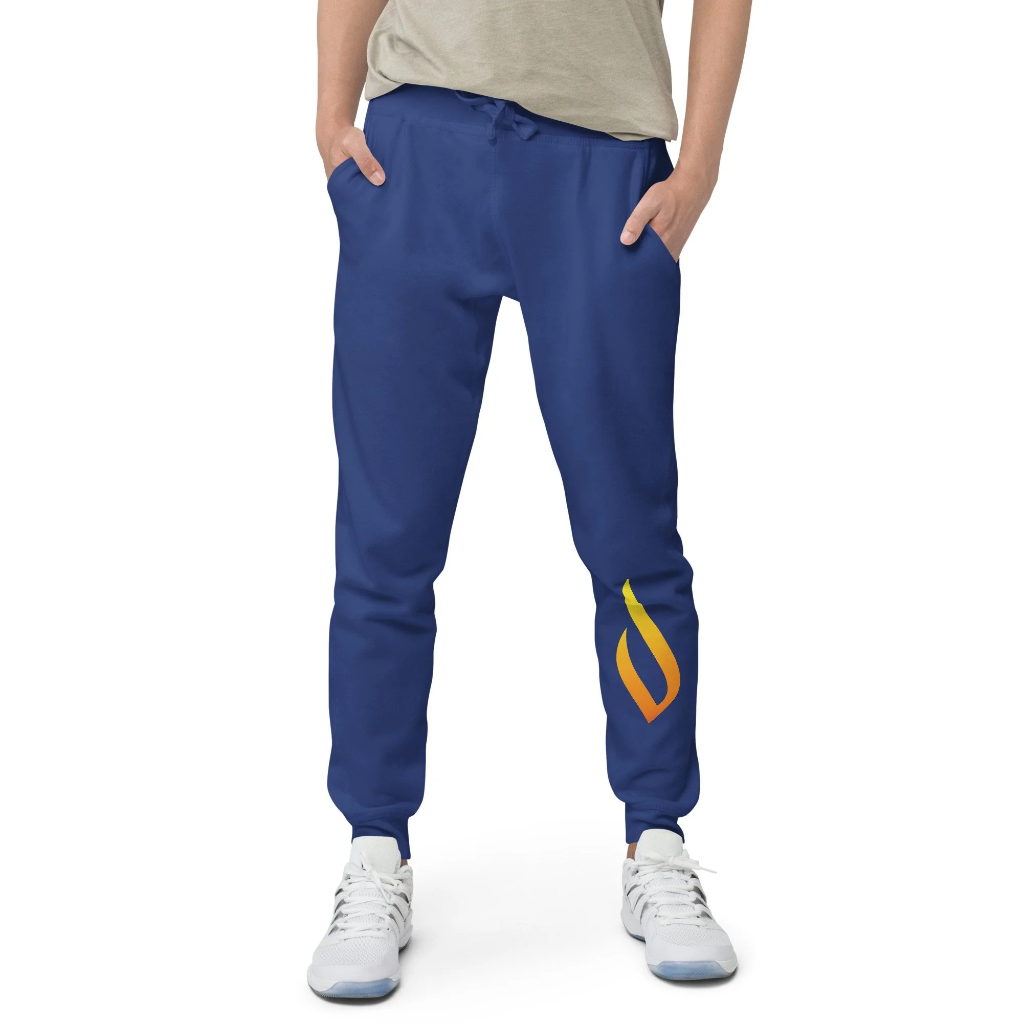 unisex-fleece-sweatpants-team-royal-front-6463e2b00bb99.jpg