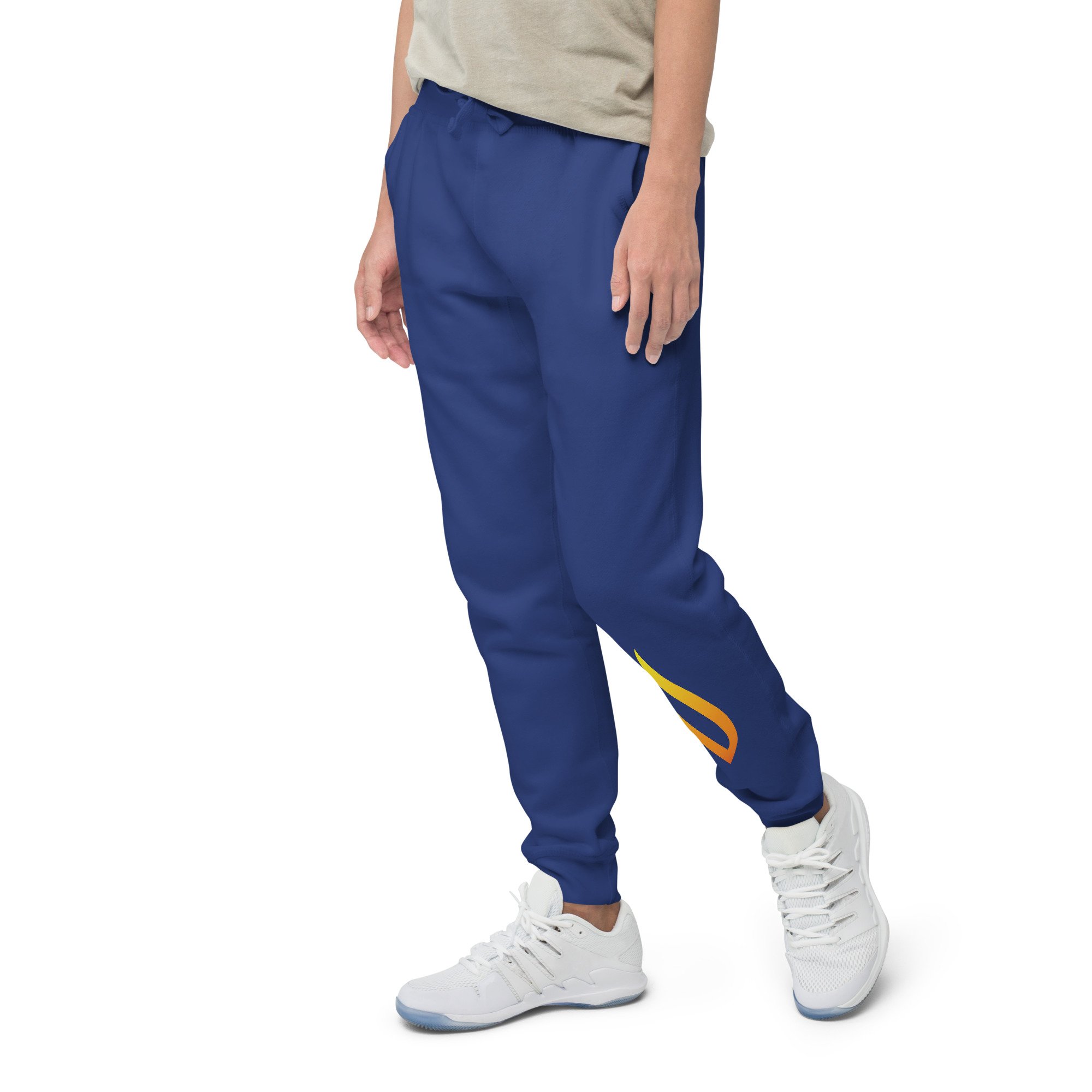 unisex-fleece-sweatpants-team-royal-left-front-6463e2b00bdfc.jpg