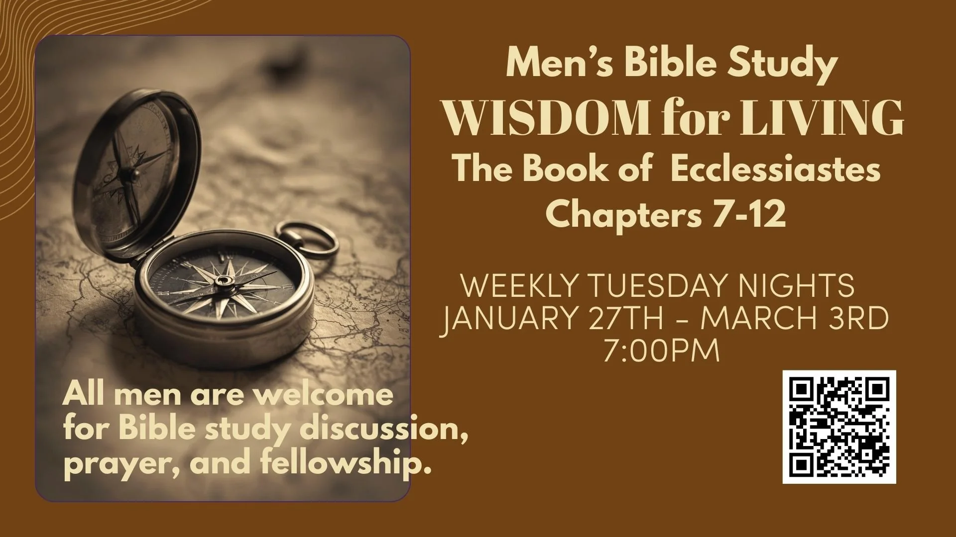 All adult men and teens welcome.