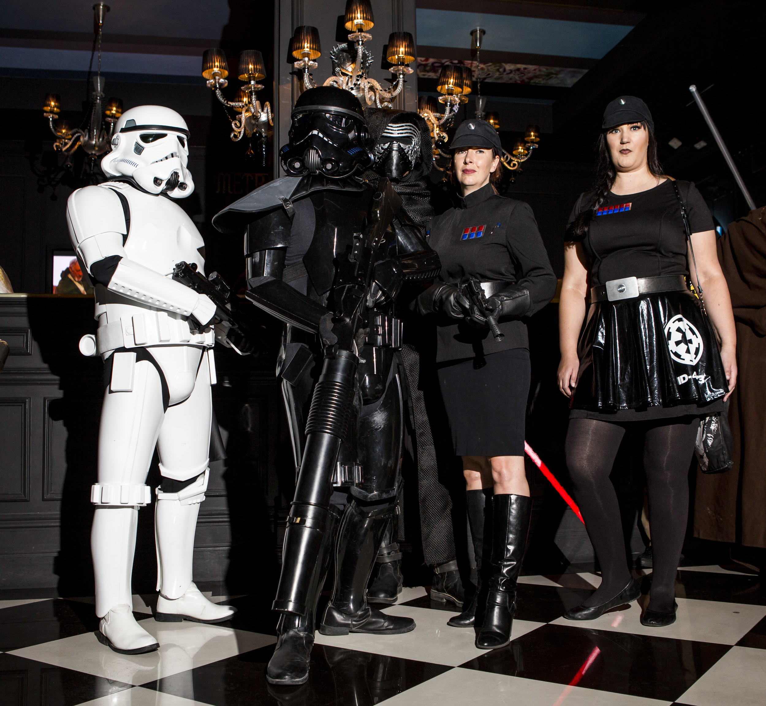  Star Wars fans from the Neon City Garrison - 501st Legion celebrate the 40th anniversary of the release of Episode IV – A New Hope at the Millennium Fandom Bar in the Arts District on Thursday, May 25, 2017. Patrick Connolly Las Vegas Review-Journal
