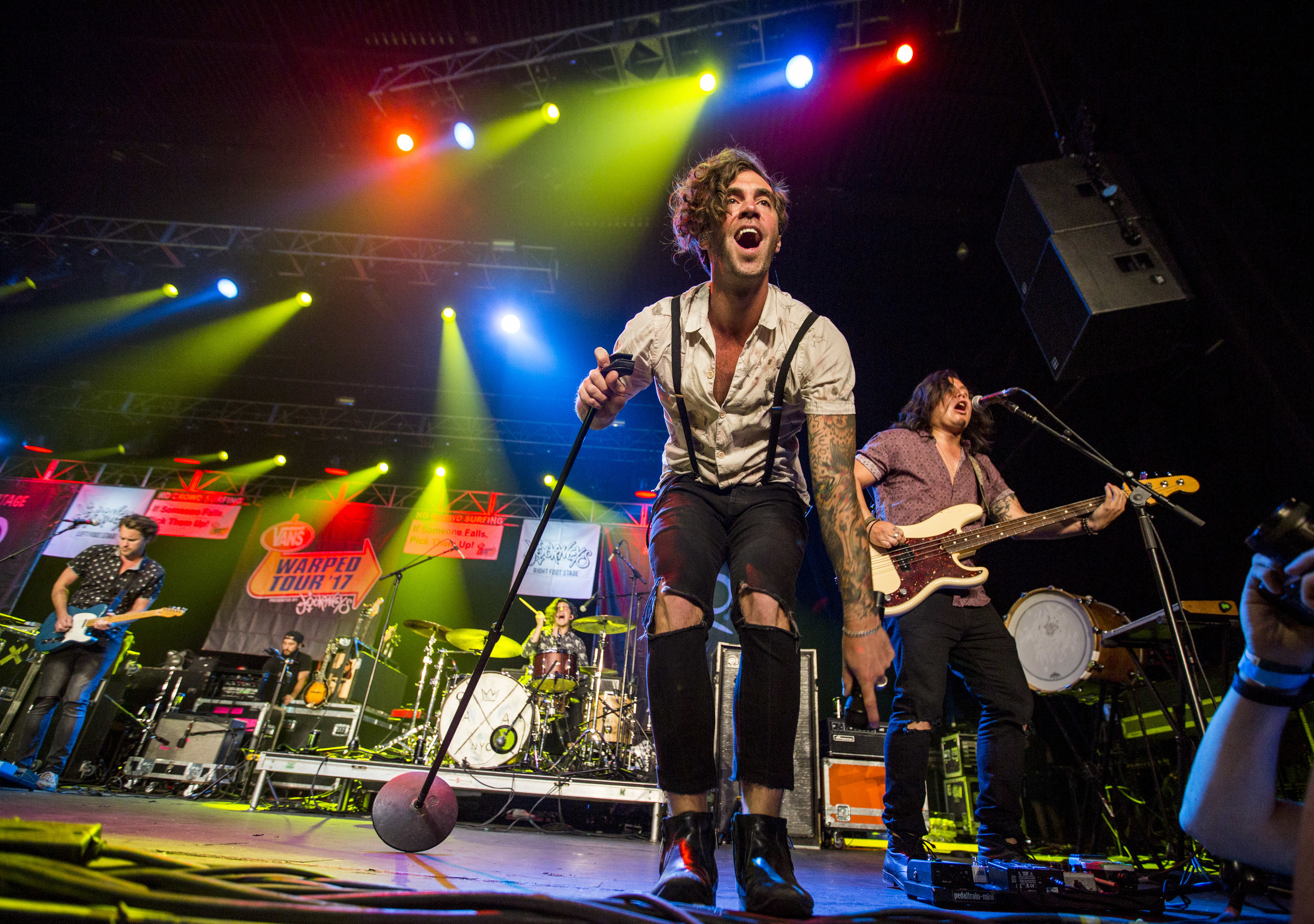  Zac Barnett of American Authors performs at Vans Warped Tour at the Hard Rock Hotel and Casino on Friday, June 23, 2017.  Patrick Connolly Las Vegas Review-Journal @PConnPie 