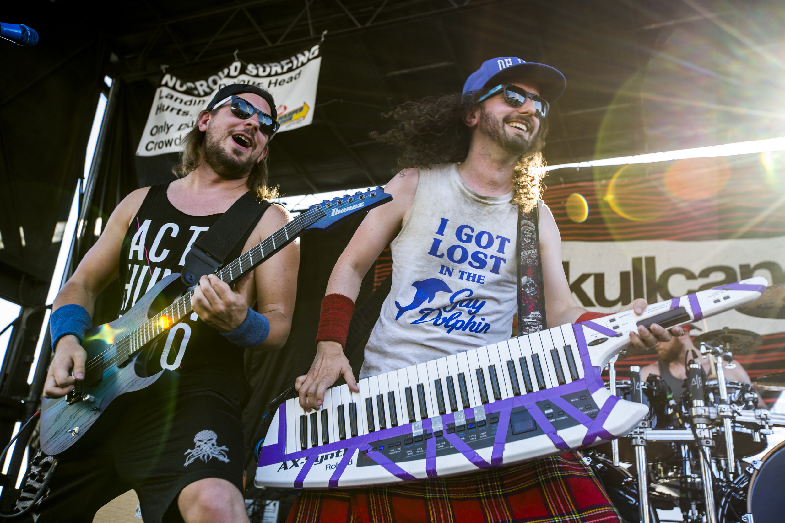  Christopher Bowes, right, and Máté Bodor of Alestorm perform at Vans Warped Tour at the Hard Rock Hotel and Casino on Friday, June 23, 2017.  Patrick Connolly Las Vegas Review-Journal @PConnPie 