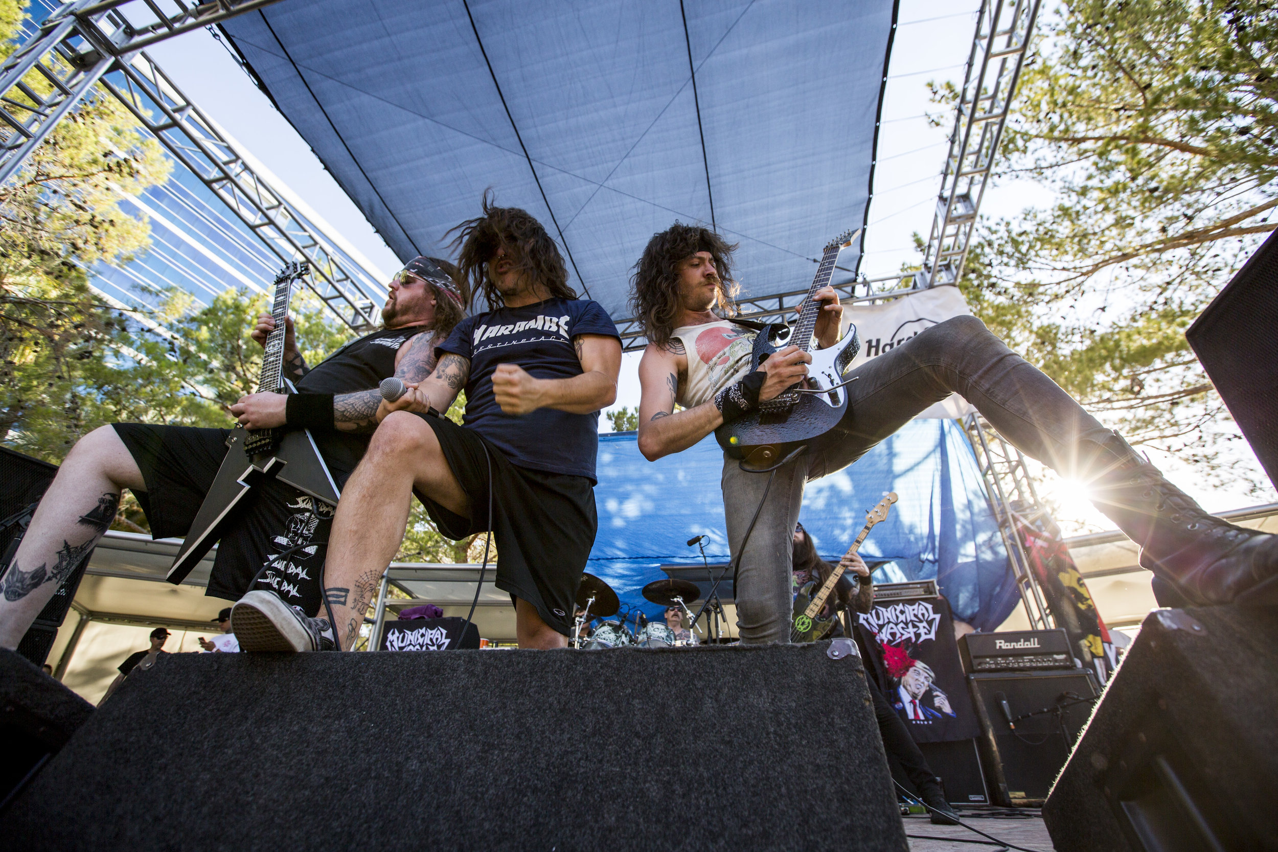  Municipal Waste performs at Vans Warped Tour at the Hard Rock Hotel and Casino on Friday, June 23, 2017.  Patrick Connolly Las Vegas Review-Journal @PConnPie 