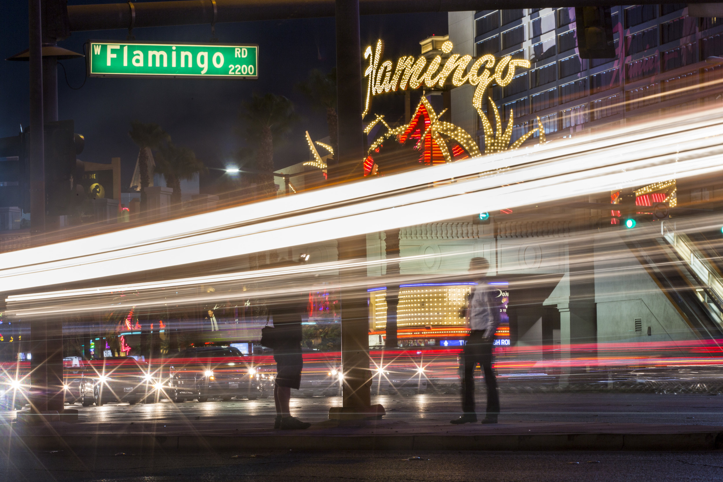  Cars pass by on Las Vegas Boulevard at the intersection of Flamingo Road on Monday, June 26, 2017.  Patrick Connolly Las Vegas Review-Journal @PConnPie 