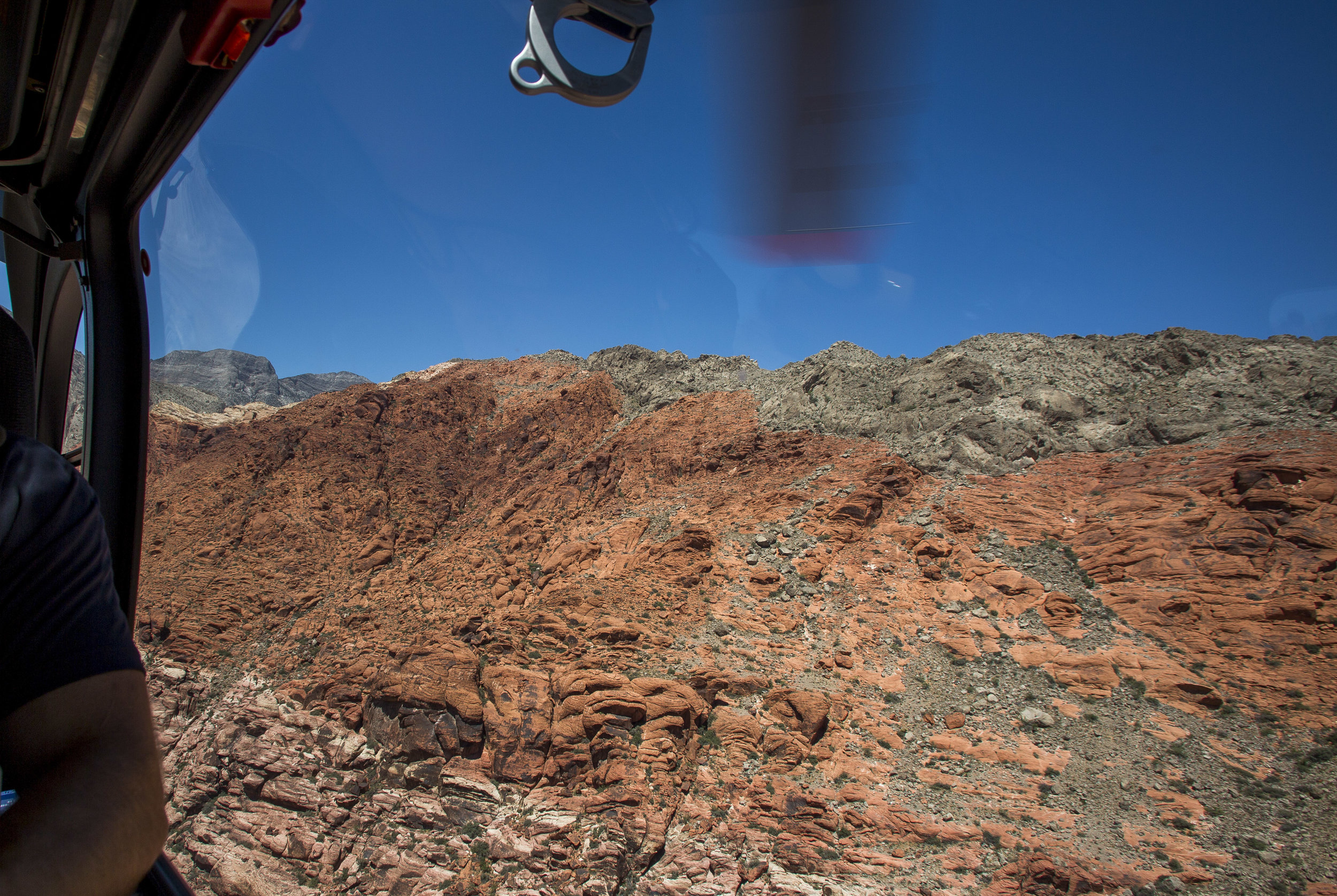  A view of Red Rock Canyon from the new Las Vegas Metropolitan Police helicopter on Wednesday, Aug. 16, 2017.  Patrick Connolly Las Vegas Review-Journal @PConnPie 