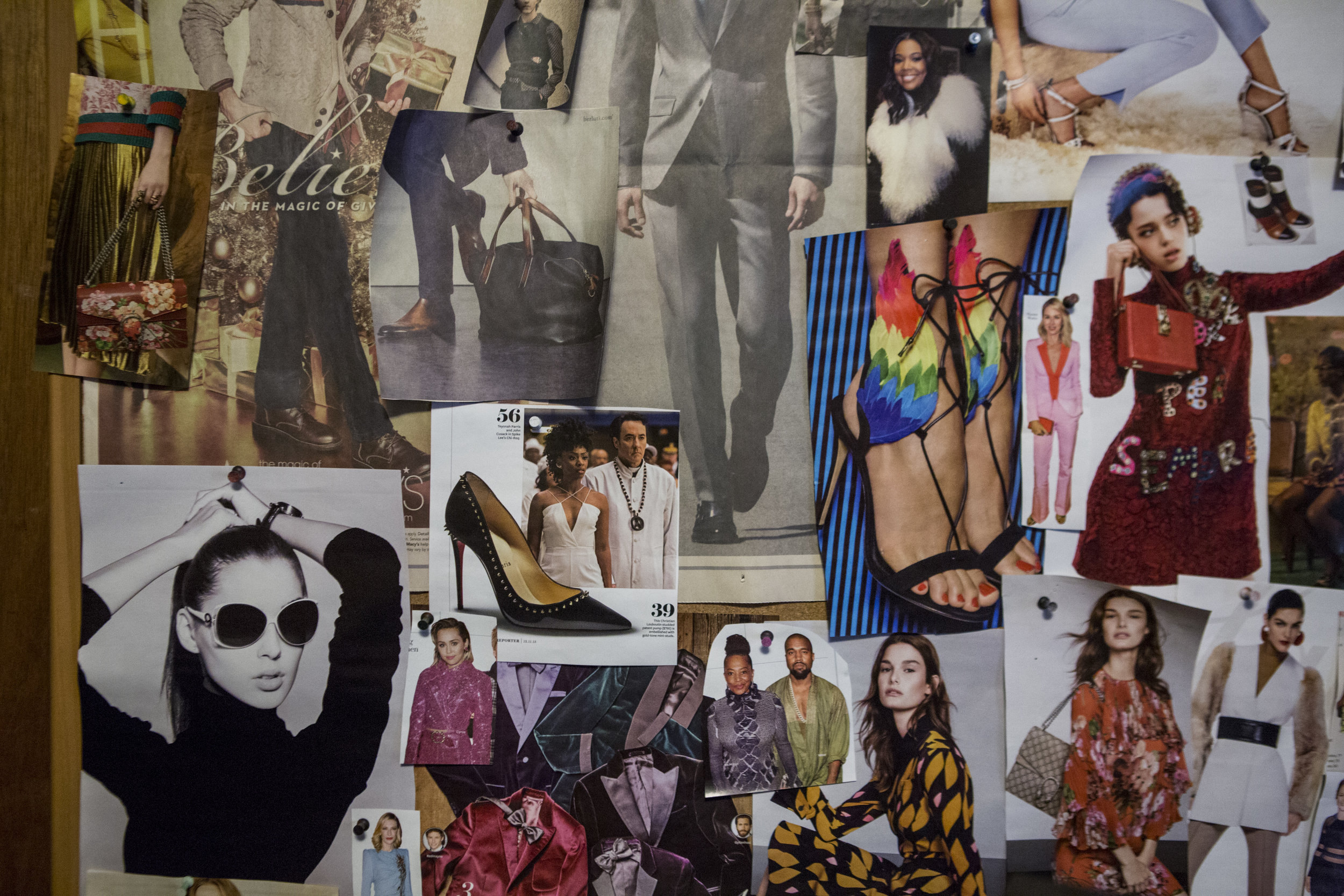 This mood board consists of magazine and other clippings that inspire Pop in everyday life and fashion.
