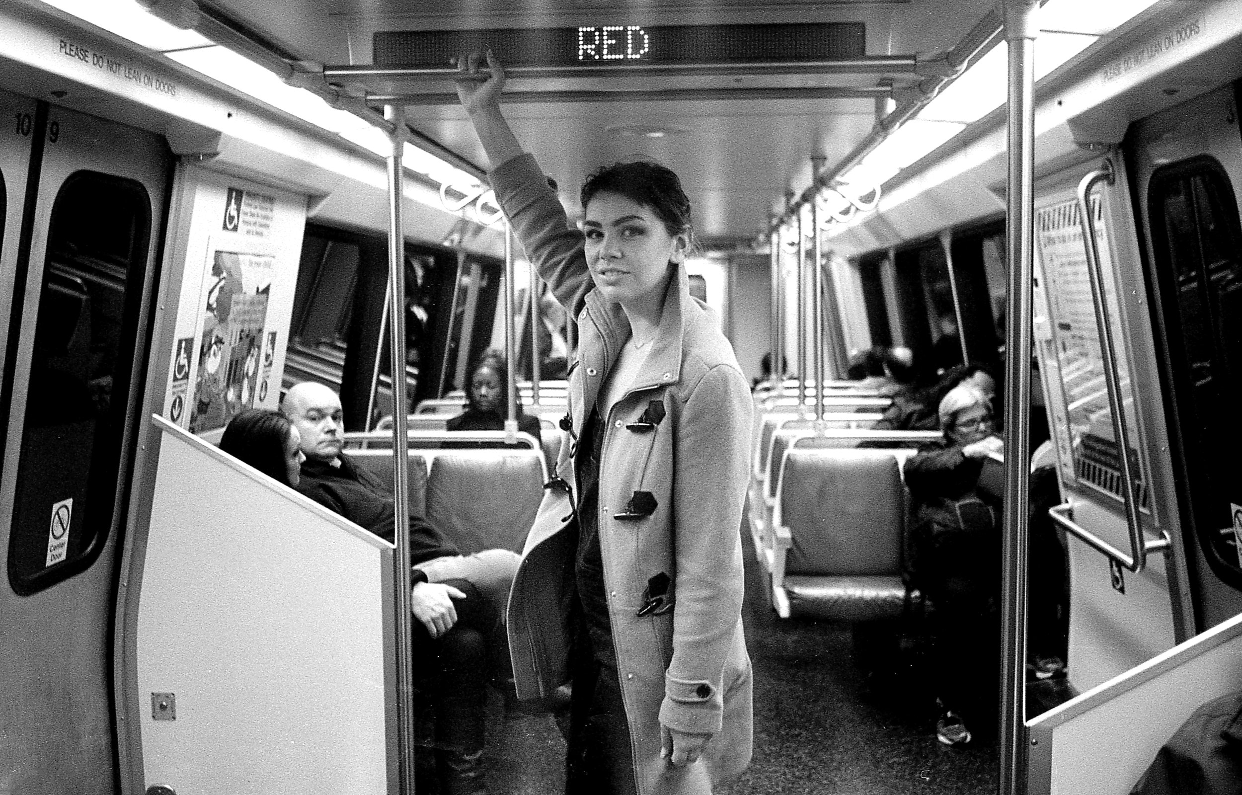  Emma rides the Metrorail in Washington, D.C. 