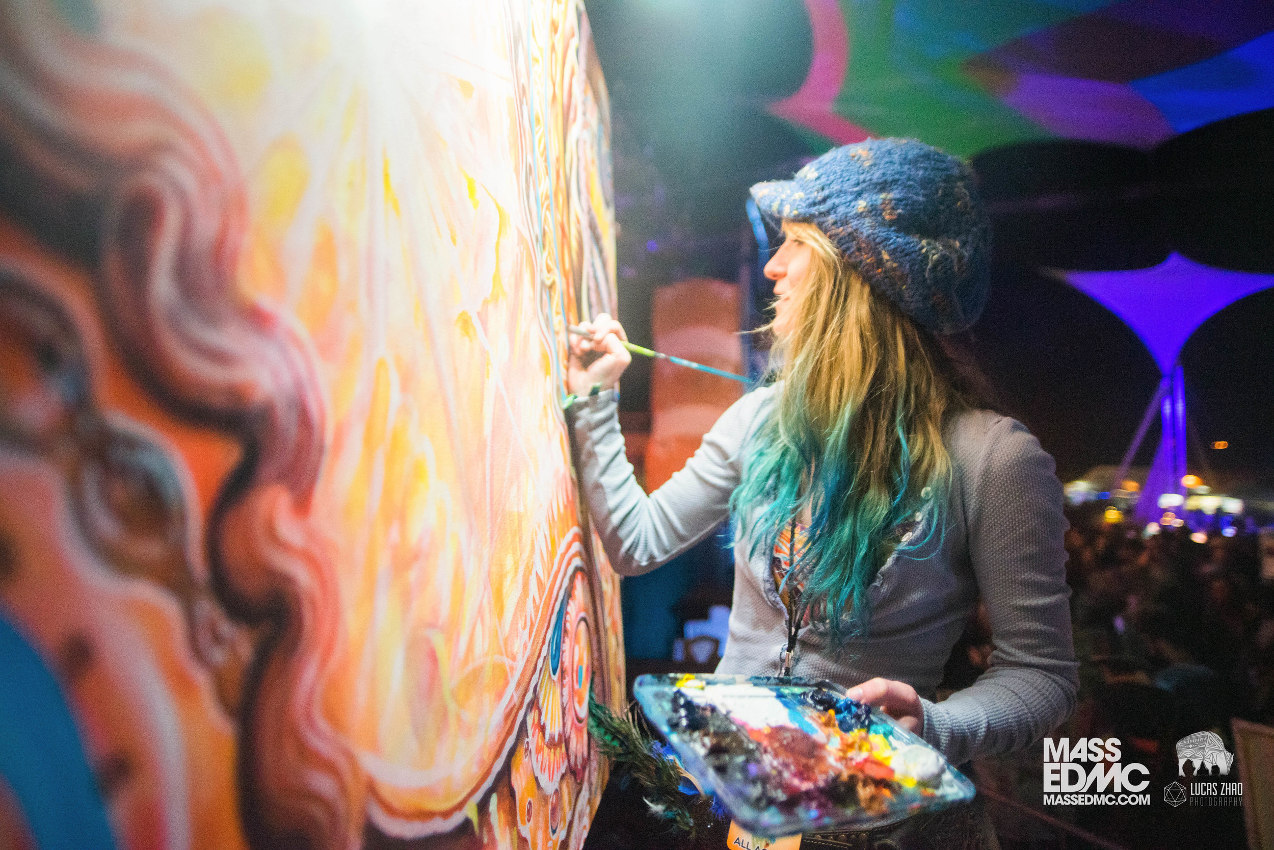 Morgan Mandala (pictured above) collaborating with Randal Roberts.