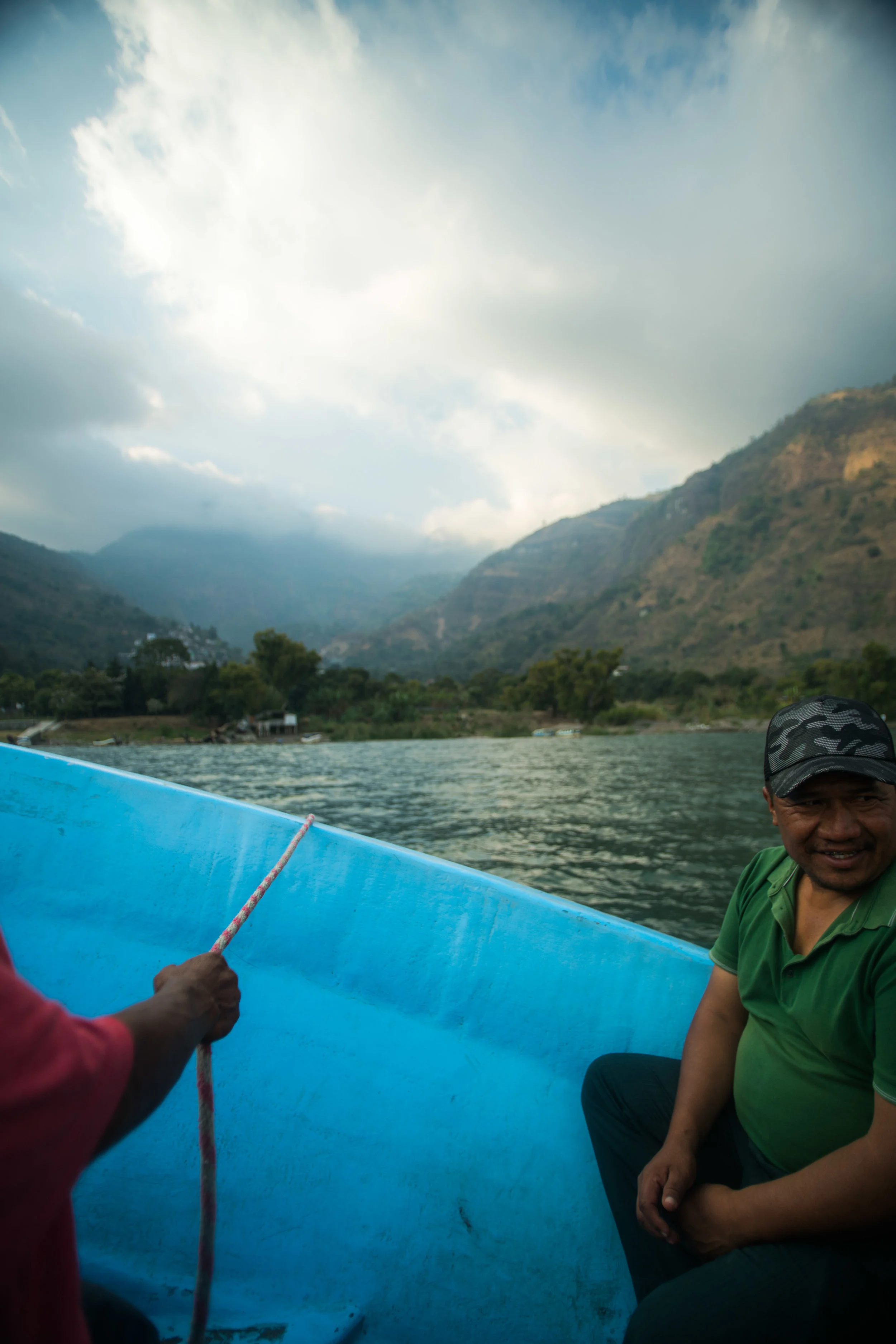 Locals on the boat from Panajachel to San Marcos on Lake Atitlan