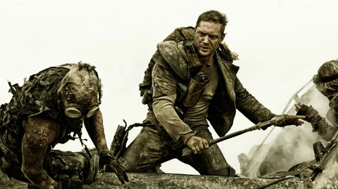 Tom Hardy, sans Bane mask, in Mad Max: Fury Road (Image&nbsp;© Warner Bros.).&nbsp;