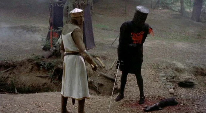 Pictured: a flesh wound (Image © EMI Films).