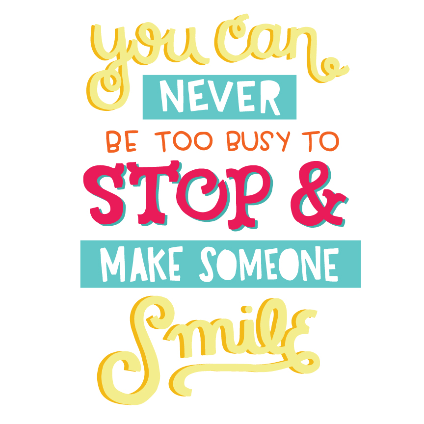 A friendly (& colorful) reminder.