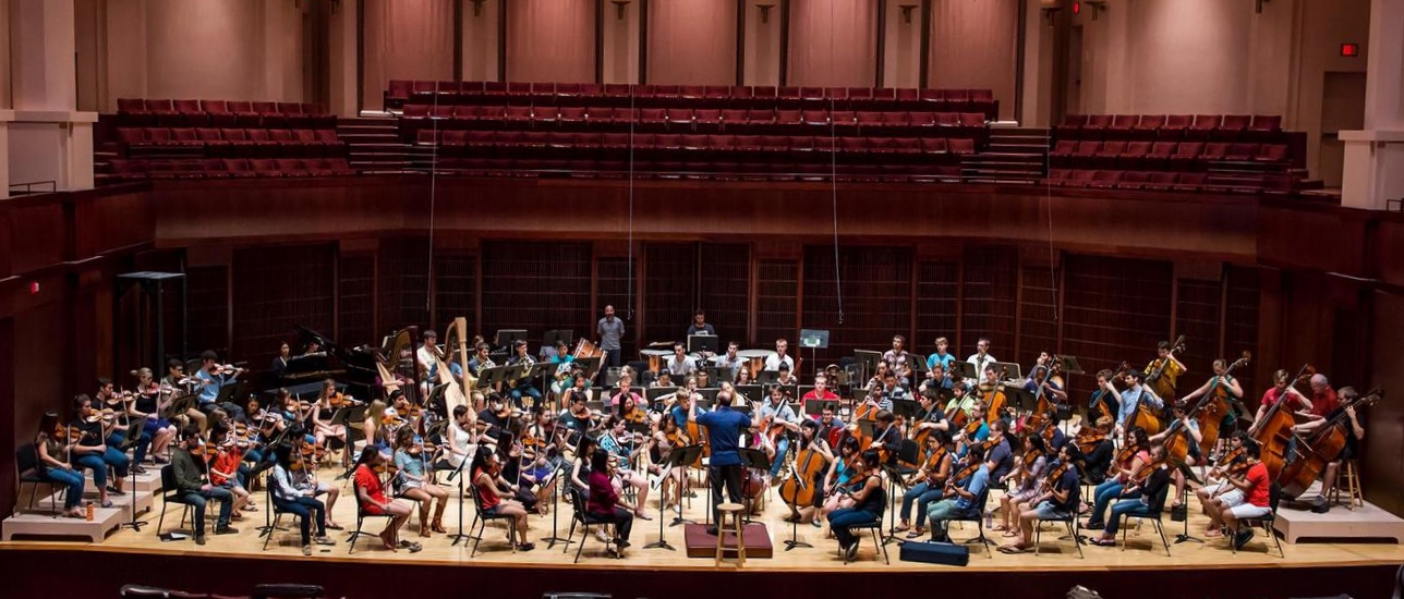 Shepherd School Symphony Orchestra rehearsal for the 2014 East Coast Tour