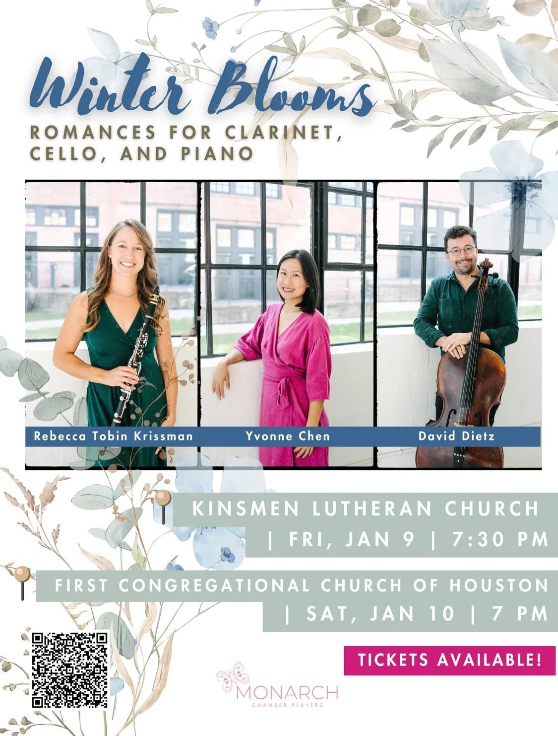 Monarch Chamber Players: Winter Blooms, Romances for Clarinet, Cello and Piano