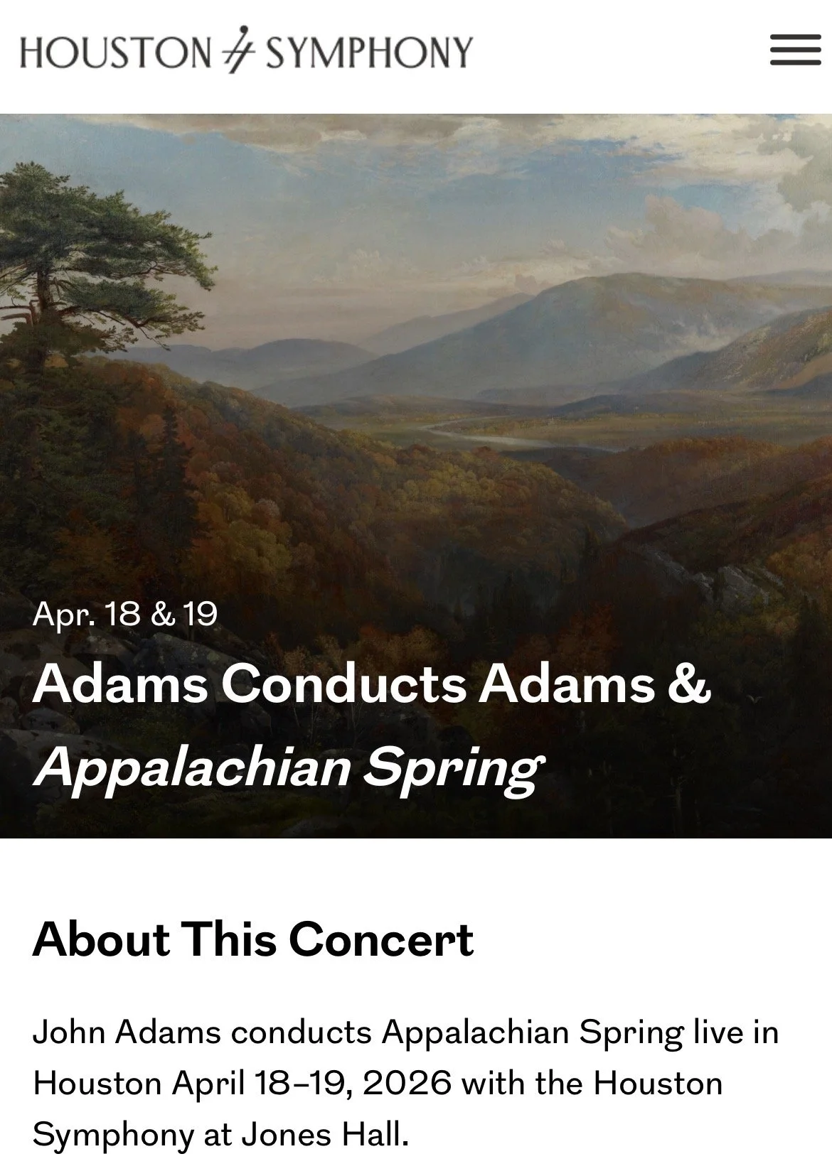Houston Symphony: Adams and Copland