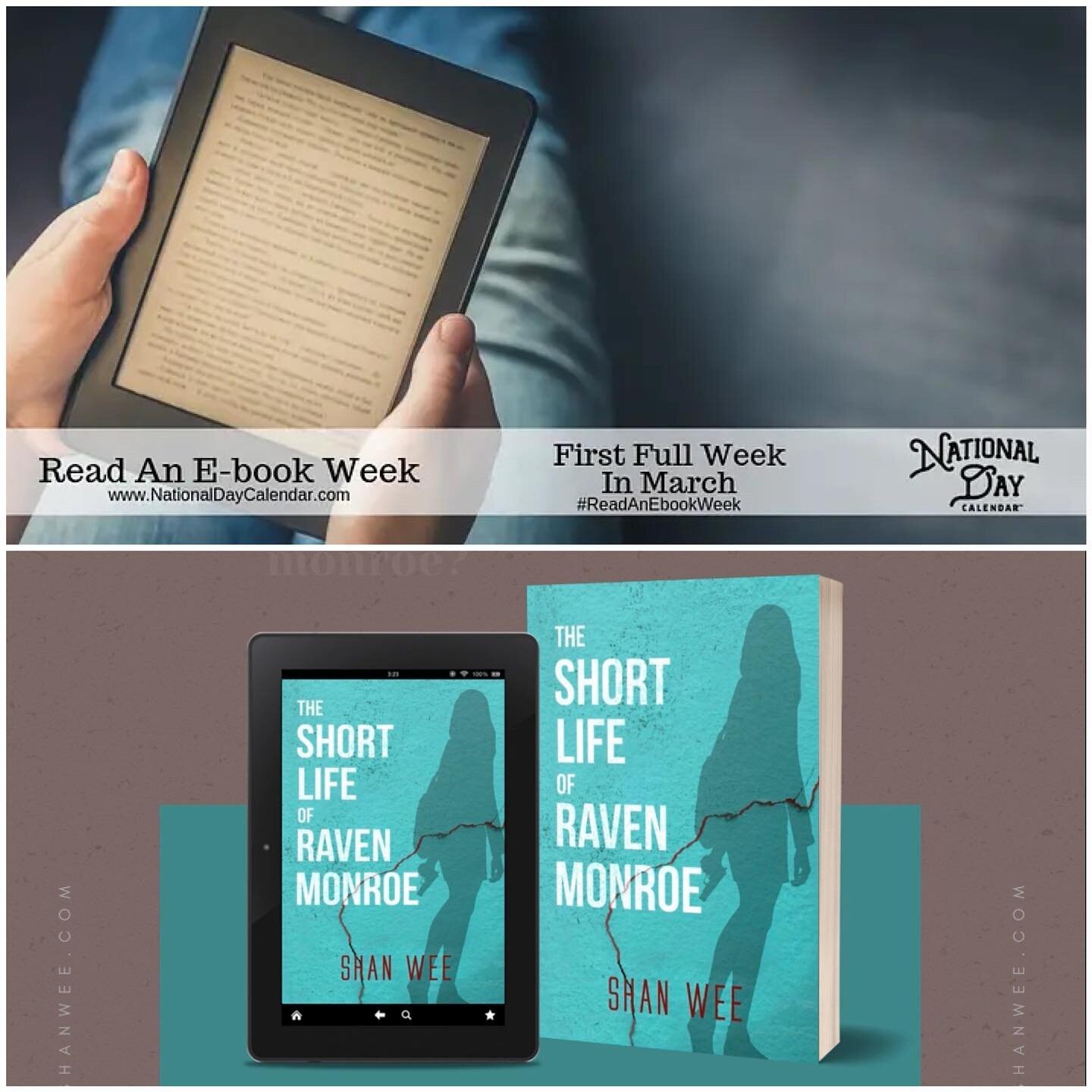 Did you know we are in the middle of International Read an EBook Week?! 🤪 fortunately I have just the right #ebook for you, costing less than 10 dollars! Link in bio 
#theshortlifeofravenmonroe