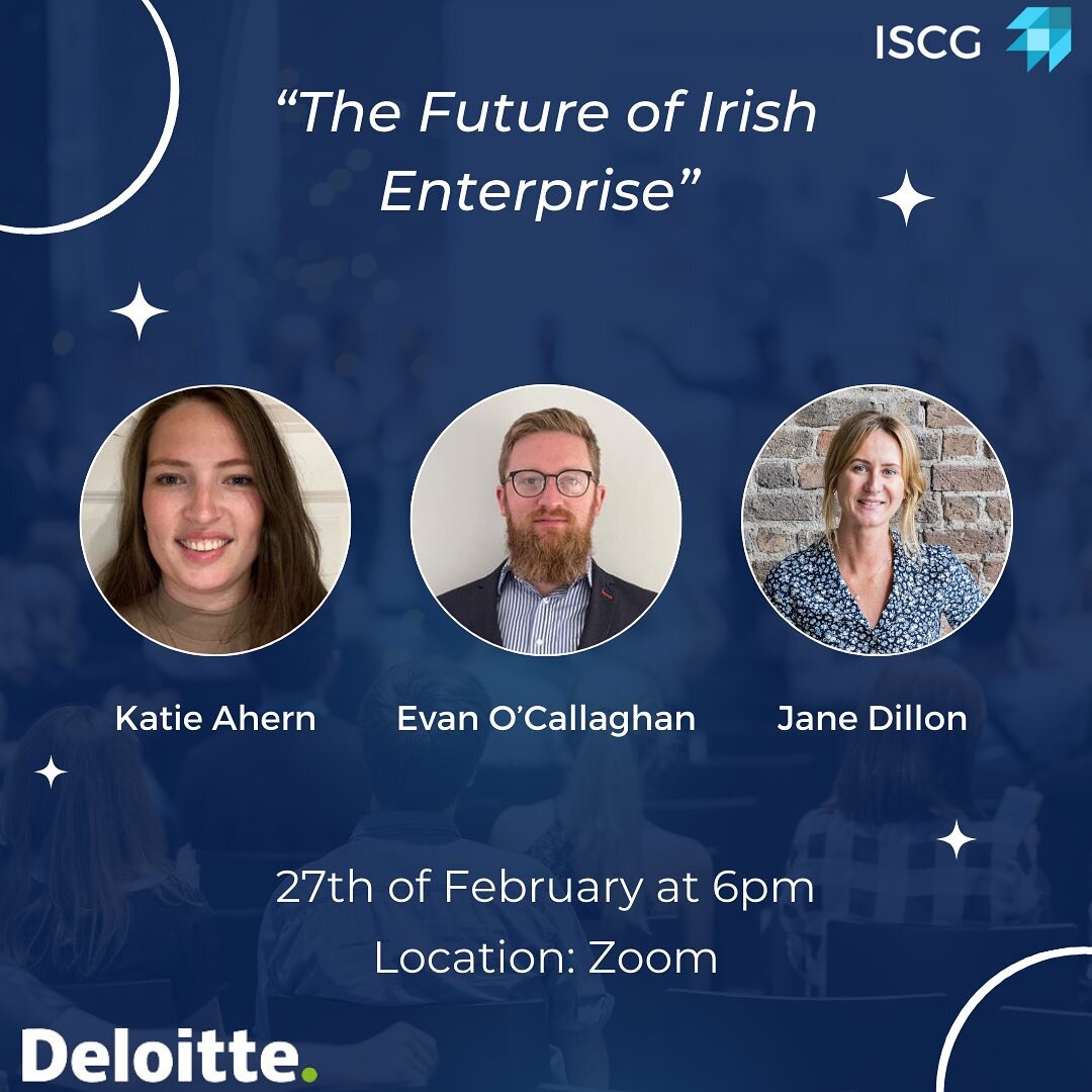 &ldquo;The Future of Irish Enterprise&rdquo;

We are delighted to announce our full speaker line up for our annual conference this year!

Please join us on zoom on the 27th of February at 6pm for what is sure to be an insightful evening🚀

Sign up th