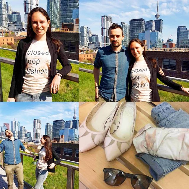 SPOTTED: Two innovators of the @csitoronto variety seen on Toronto rooftop sportin PS Collection #organiccotton - WOW! Look at them enjoy that #Toronto skyline in their #bio-dynamic color-grown cotton wares! How #innovative How #edgy - I can't even h