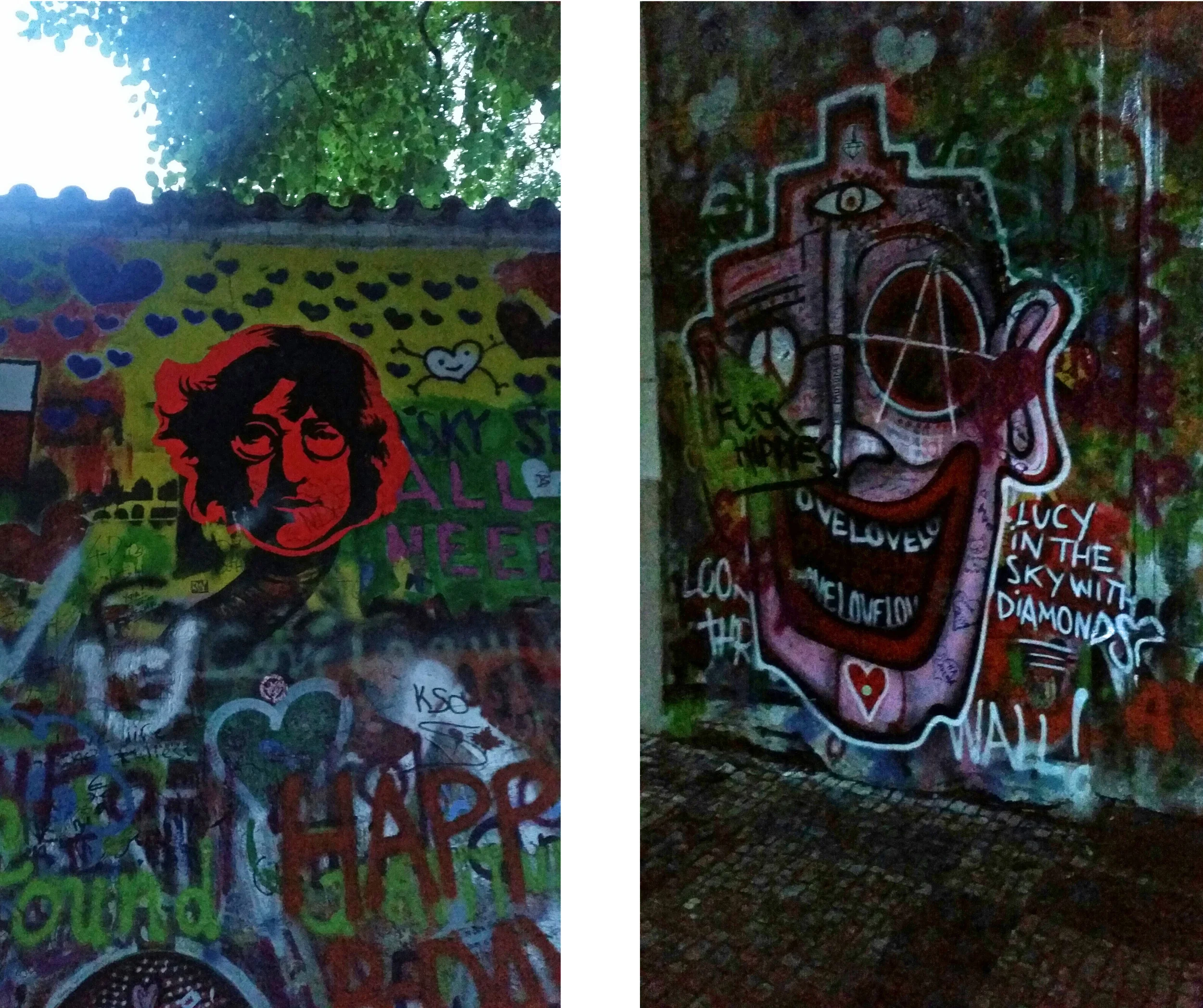 The John Lennon wall in Budapest