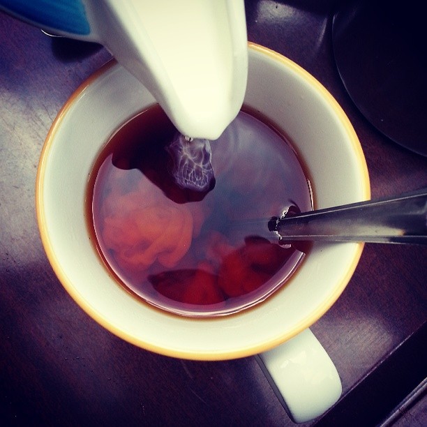 Milk & tea. Mmm.