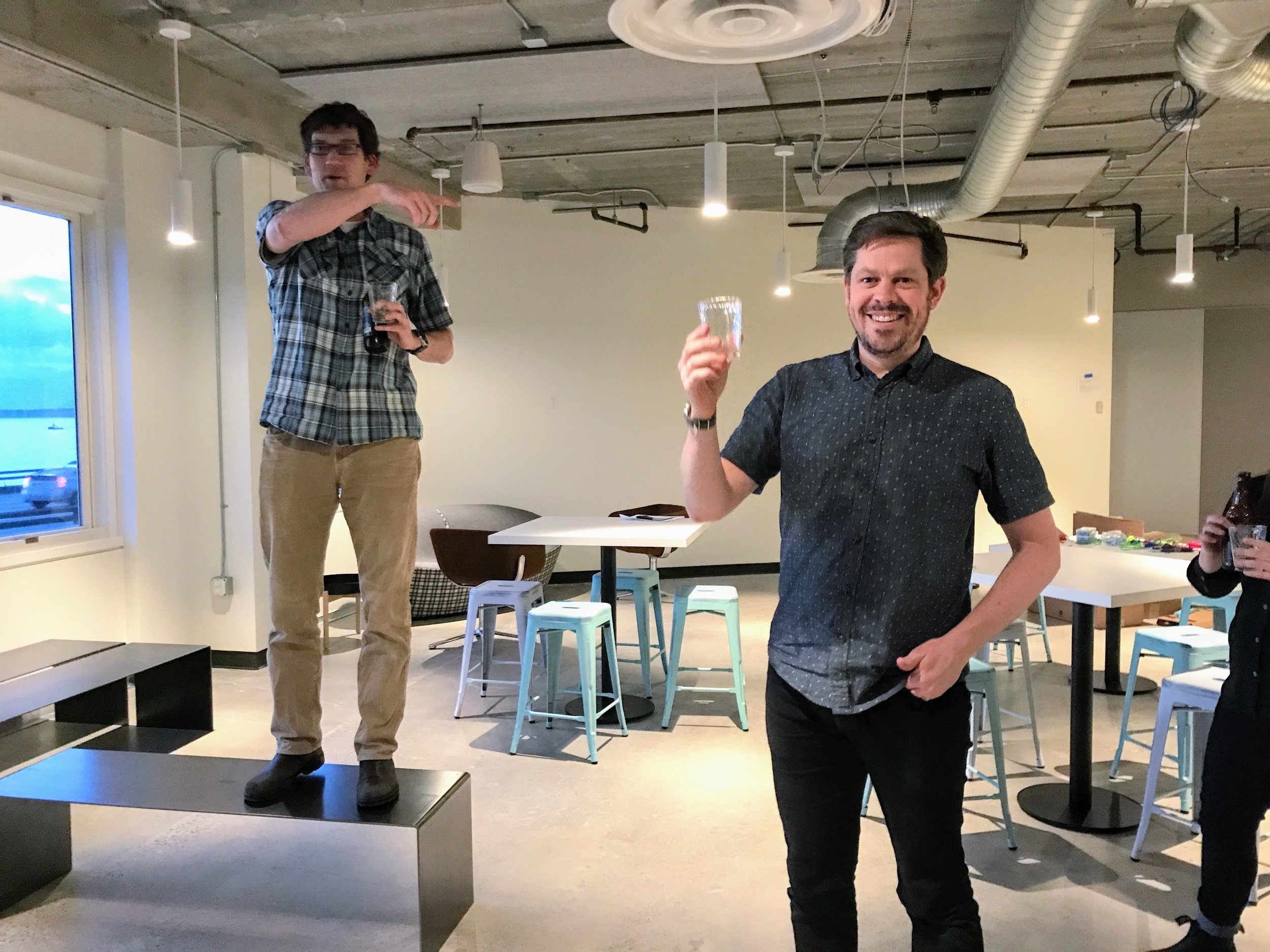 Geoff Harrison, Head of UX Services & Partner, announcing my new title. Cheers!