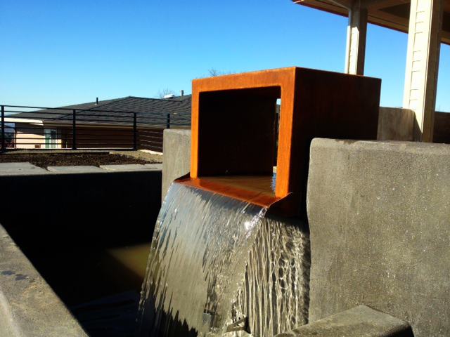 Corten Cube Water Feature