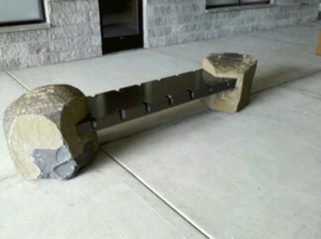 Mild Steel and Boulder Bench