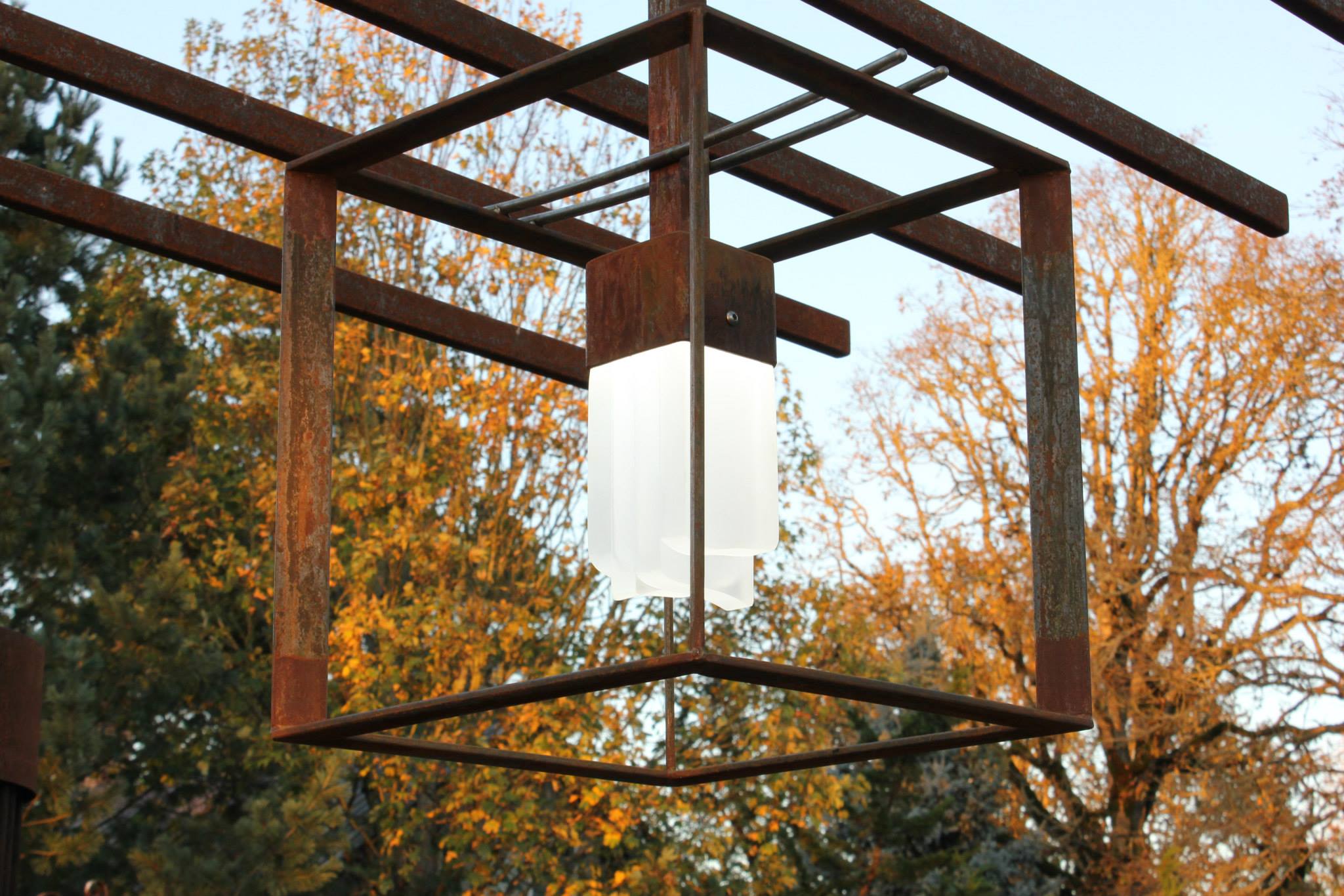 Custom Corten Hanging Light