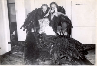 Dorothy and her sisters covered in mink