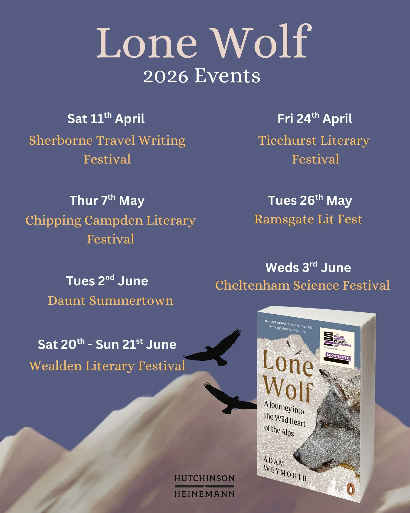 Slavc continues his wanderings through the spring, come find us.

Link for tickets in bio