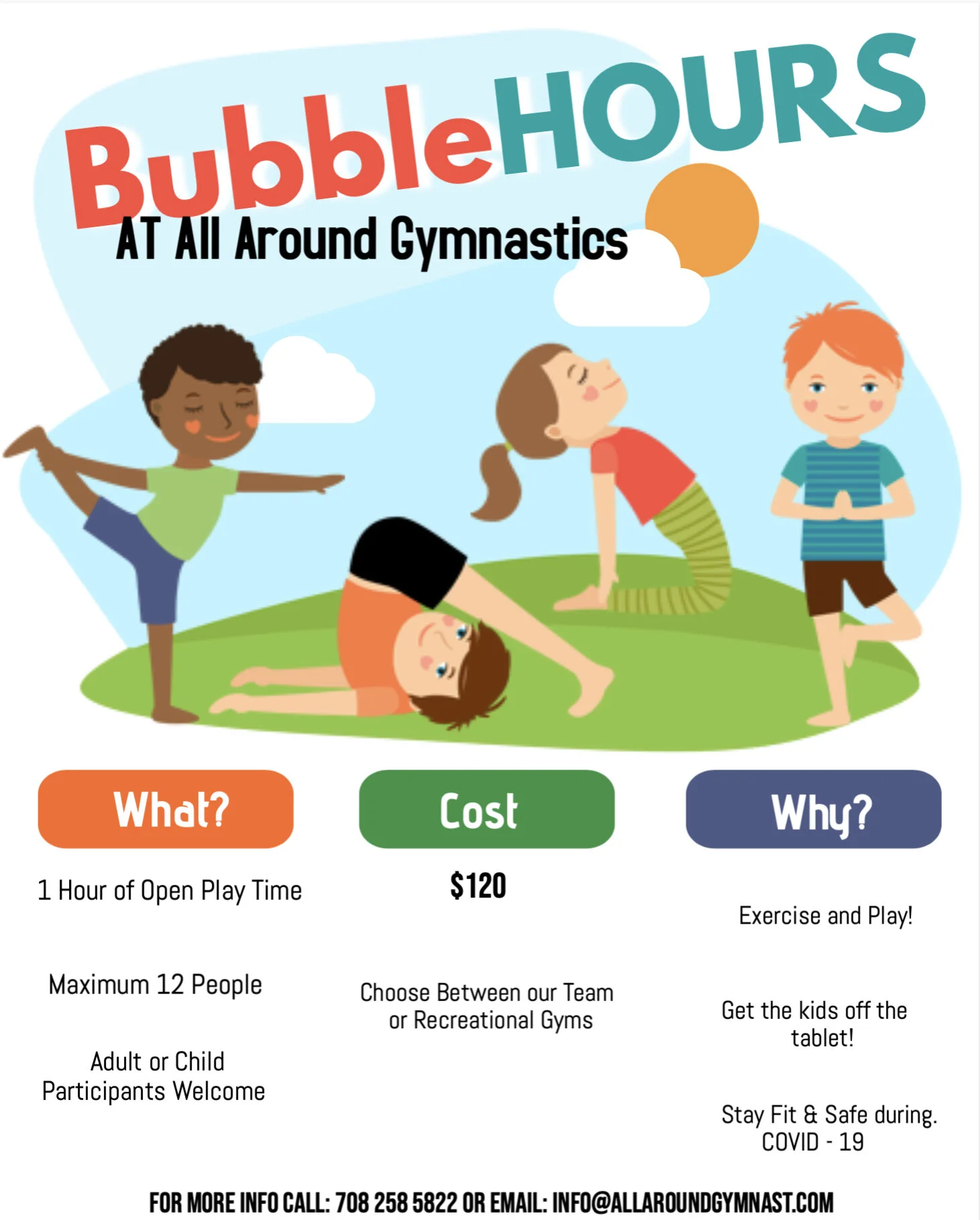 Bubble Hours — All Around Gymnastics