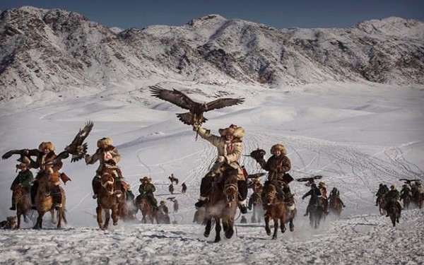 Kevin Frayer - Eagle Hunters of Western China. 1st Place, Enviornment