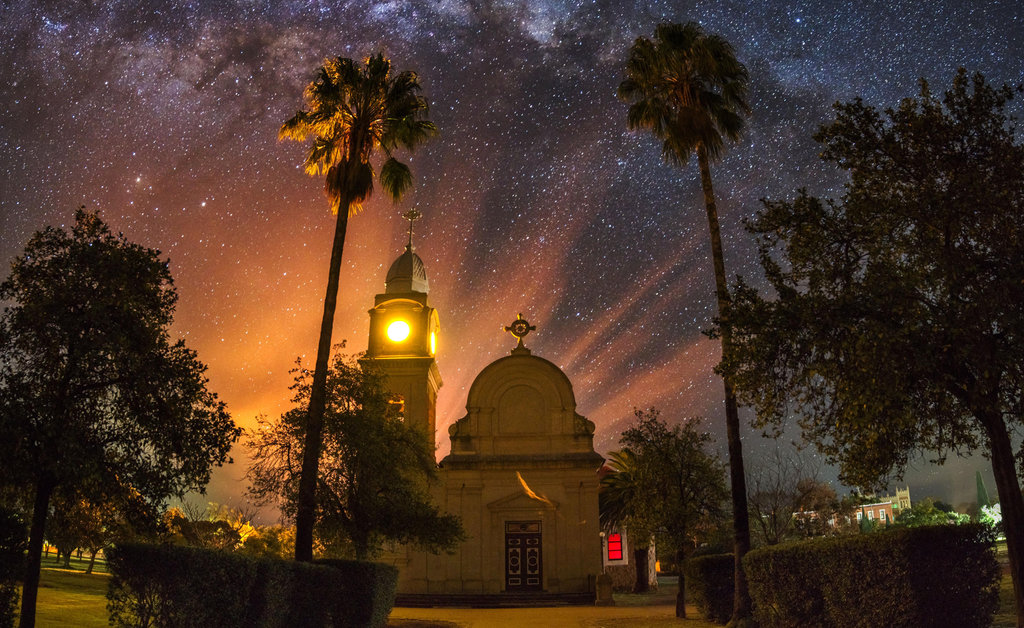 Unexpected conditions reveal an ethereal vision of the Benedictine abbey at New Norcia.Photo credit: Sandino Pusta
