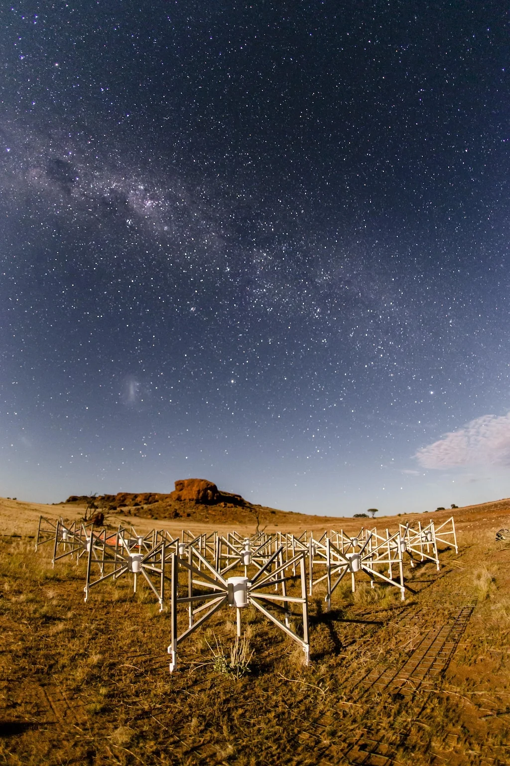 The Outlier focused on the Square Kilometre Array radio telescope precursor instrument located at the Murchison Radio-astronomy Observatory. Photo credit: Pete Wheeler