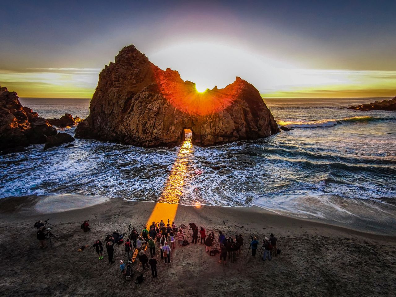 Pfeiffer Beach, Big Sur, California. Photo by Romeo Durscher, taken at 492 feet.