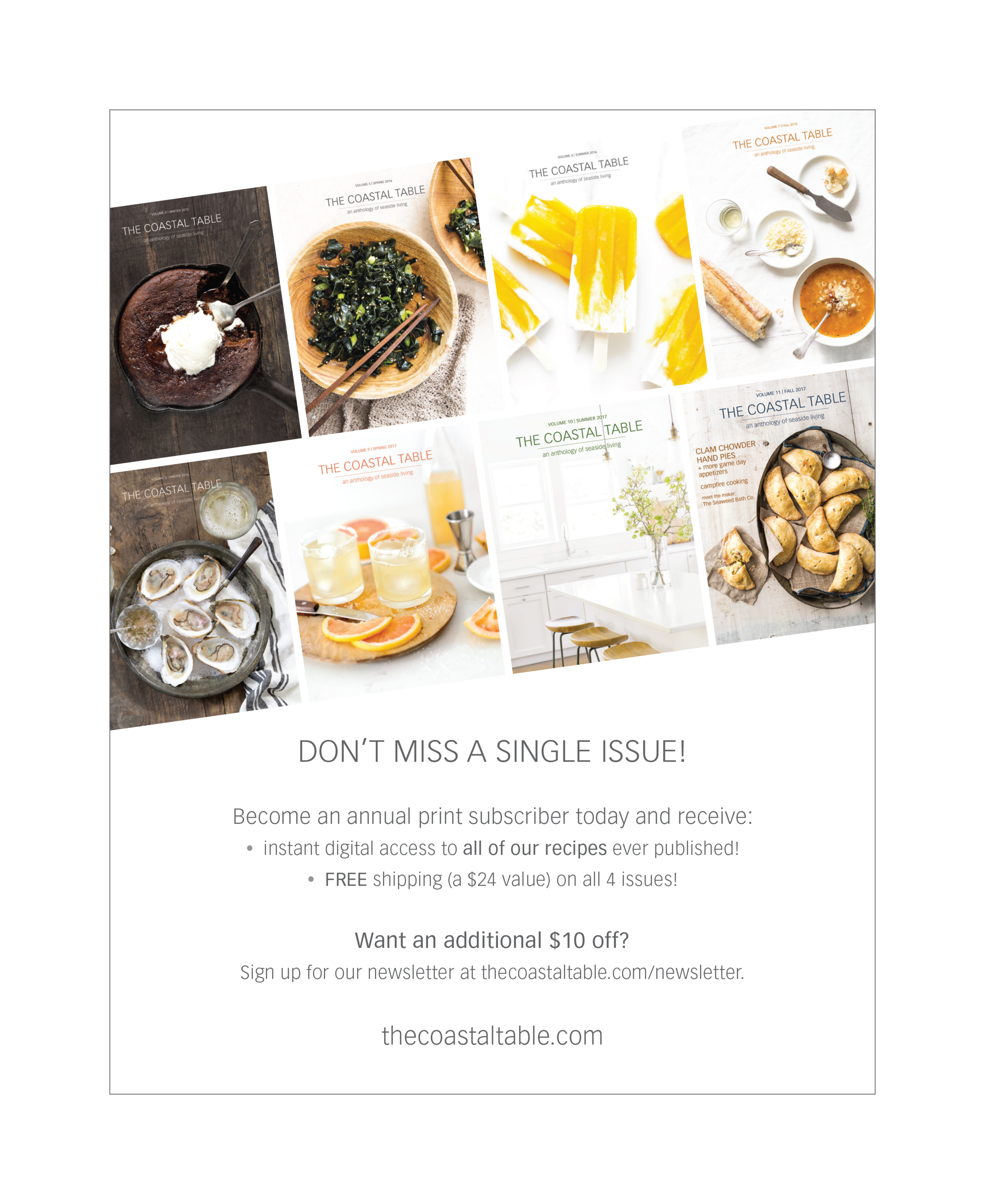 The Coastal Table Ad