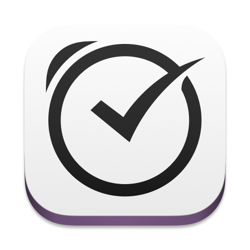 The Due app logo, a black circle with a black check mark going through it