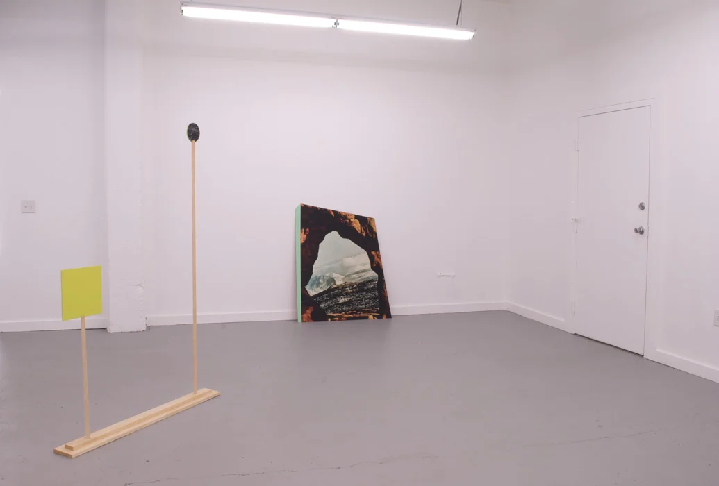 Through & Through, 2014 acrylic and pigiment print on aluminium. 94 x 62 x 40 inches