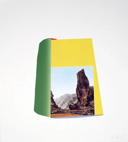 Stone and Chartreuse, 2013 collaged monoprint. 29.5 x 25.5 inches