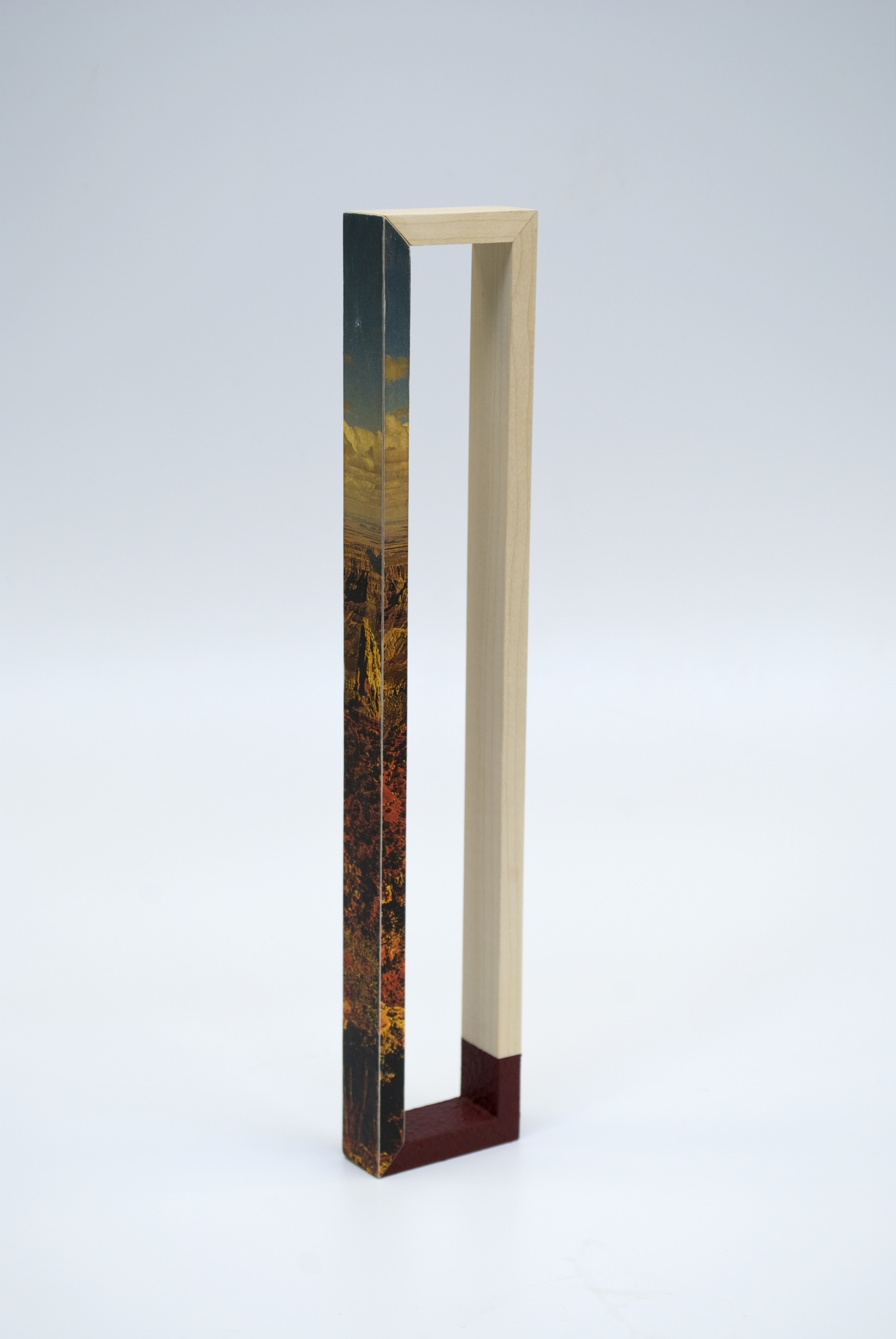   Maquette 8 , 2015  8 x 2 x .5 inches  Paint, wood,&nbsp;found image 