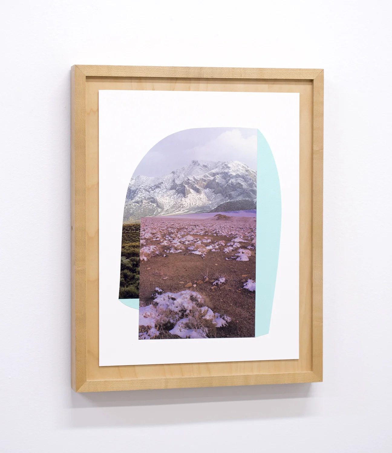 Cool Breeze, 2016 15 x 12 inches collage on paper, maple artist's frame