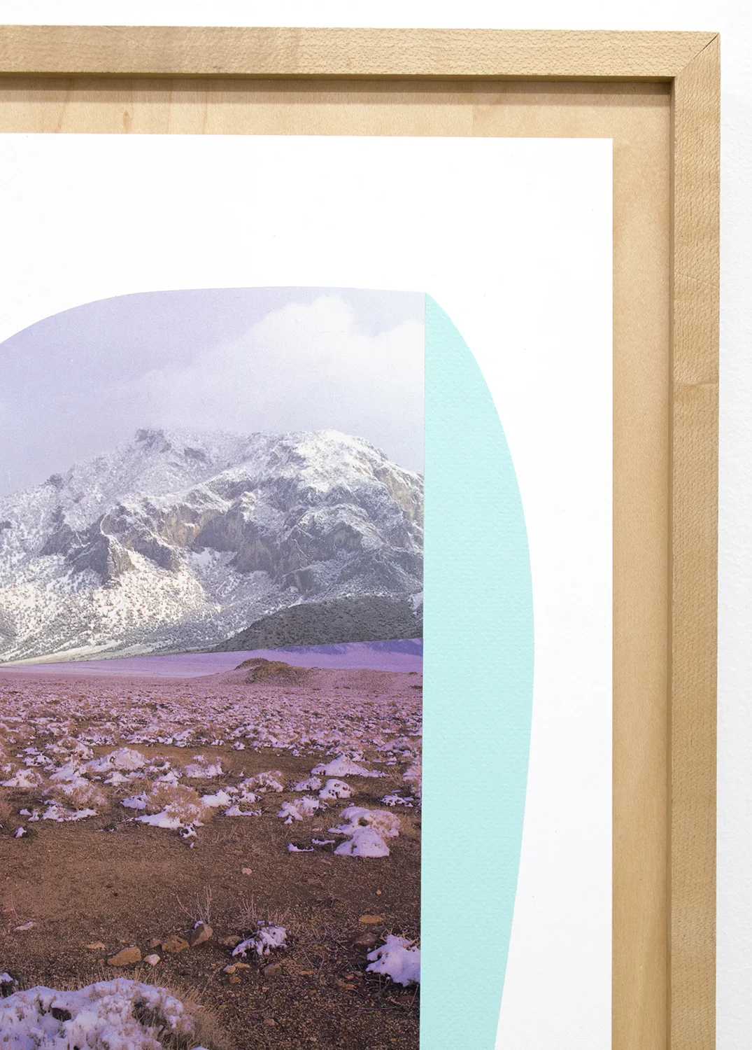 Cool Breeze, 2016 15 x 12 inches collage on paper, maple artist's frame
