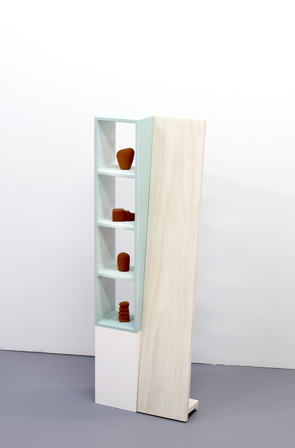   Meadow Daydream, &nbsp;2016  41 x 14 x6 inches  wood, ceramic, paint, and plastic 