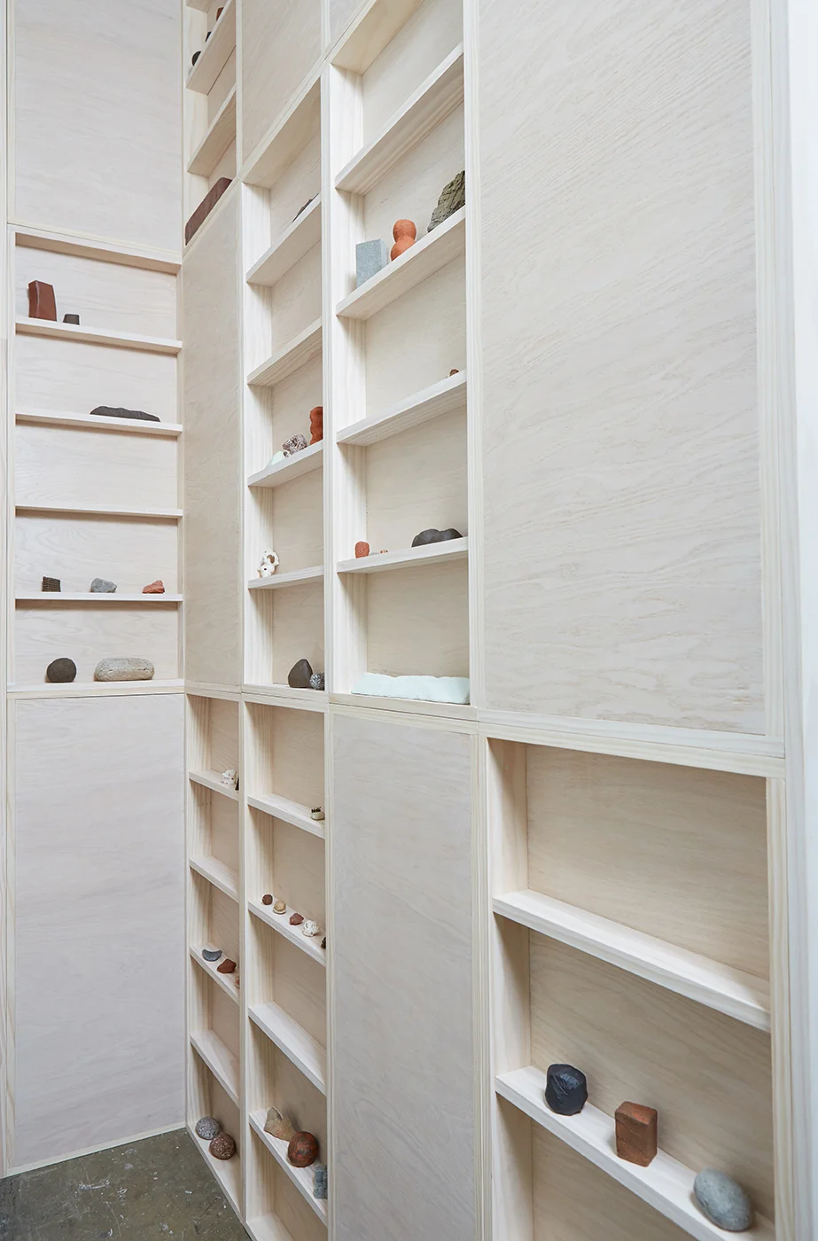 Beachcomber , 2019 Wood, ceramic, epoxy putty, and found objects 144 x 78 x 32 inches