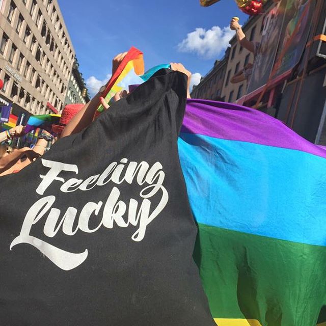 TBT Pride parade  #prideparade #feelinglucky_ #kondomhalsbandet #condomnecklace #safesex #freelove