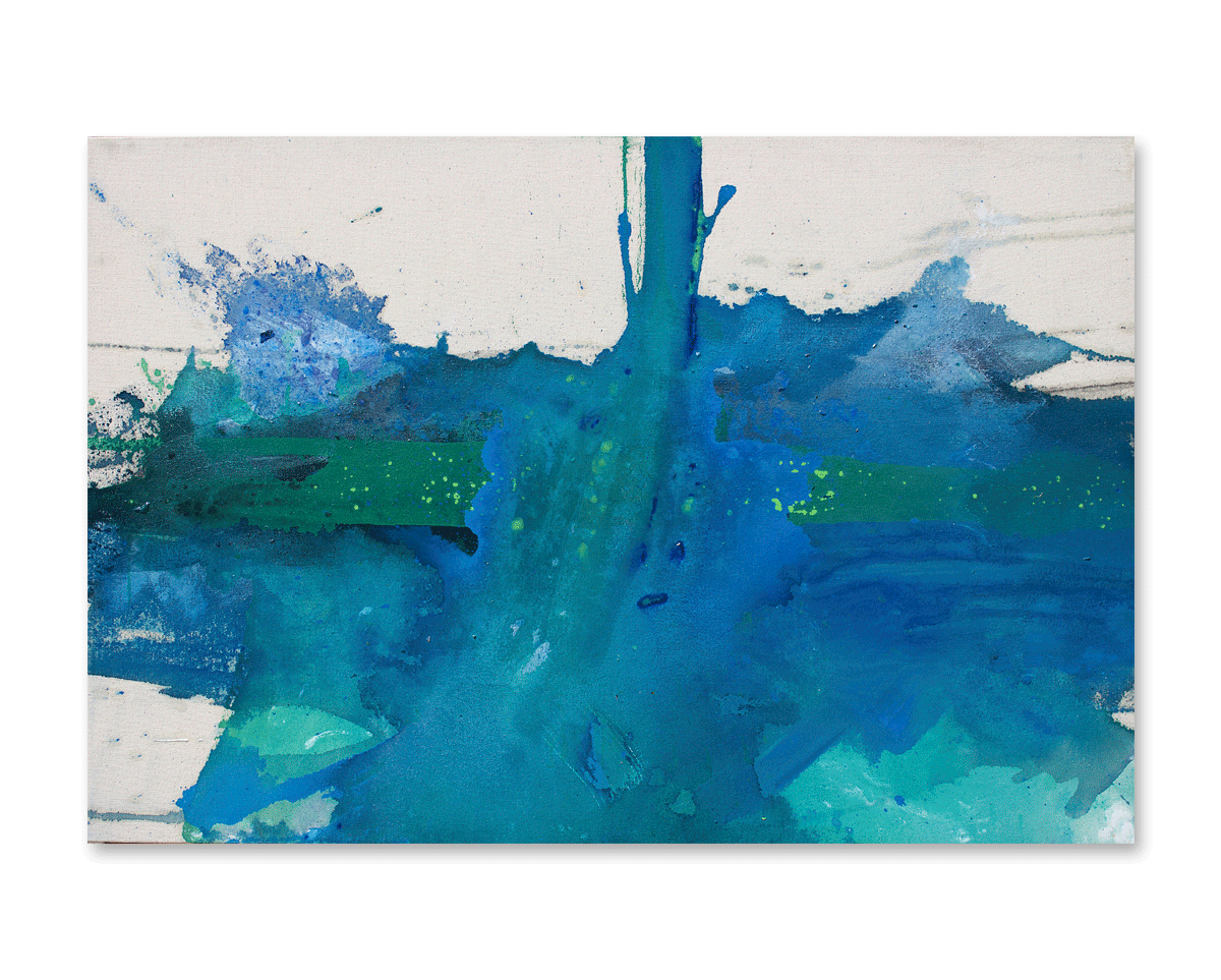 "Patience" 24x36 — acrylic, colored ink and spray paint on canvas, high gloss finish